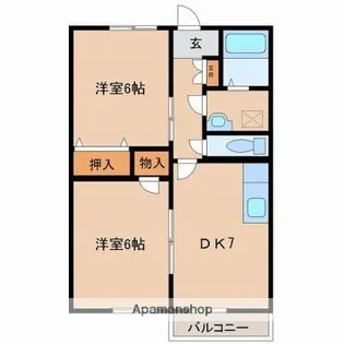 メルローズ本郷【203号室】の間取り