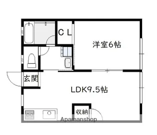 平原コーポ【101号室】の間取り