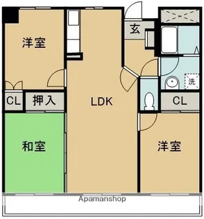 パストラル柳丸Ⅰ【607号室】の間取り