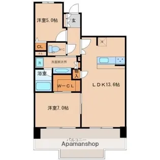 プレミスト橘公園レジデンス【305号室】の間取り