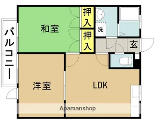 ラ・ペシュルながとも【202号室】の間取り