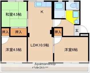金丸マンション【505号室】の間取り