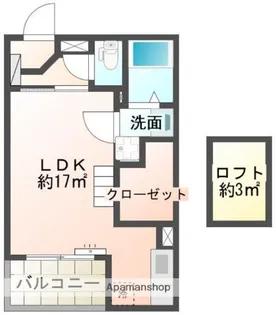バンベールウエスト【4階】の間取り