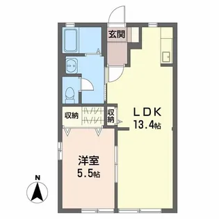 シャーメゾン小牧【101号室】の間取り