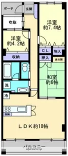 リバーサイドマンション天神【505号室】の間取り