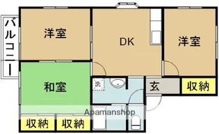 オーシャンヒル【B102号室】の間取り