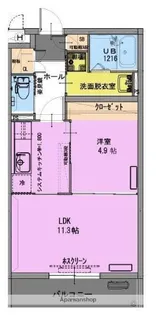 ラフィーナパレス宮崎東【5階】の間取り