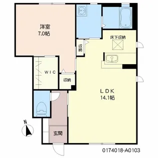 ブランシェ浮之城【1階】の間取り