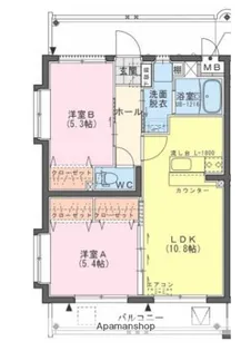 NUOVE CONNESSIONI(ヌアベ コンネシオニ)【406号室】の間取り