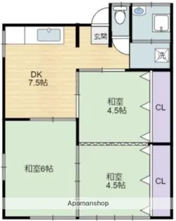 南マンション【B-2号室】の間取り