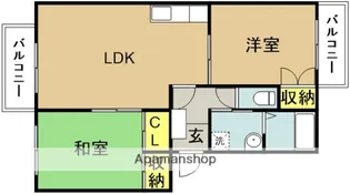 ジン・コーポ【202号室】の間取り