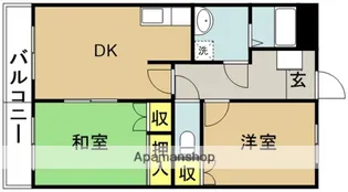 花山手東館【205号室】の間取り