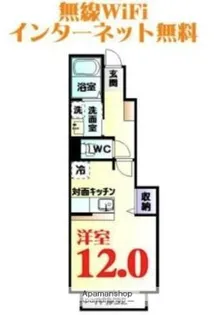 PLUMERIA【A102号室】の間取り