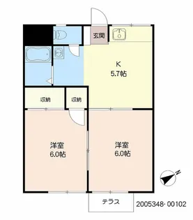 宮崎県宮崎市恒久南3丁目【アパート】の間取り