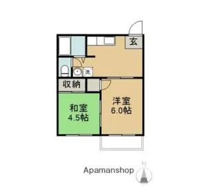 フレグランス立野Ⅱ【102号室】の間取り