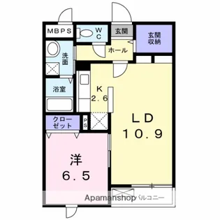 コモダ ピア ボンド【202号室】の間取り
