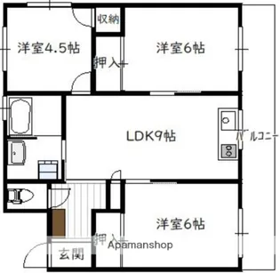岡本ハイツ【401号室】の間取り