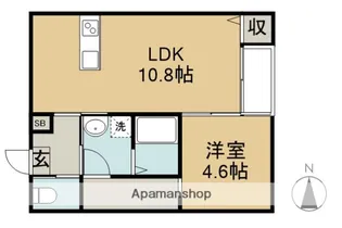 大工町アパート B棟【2階】の間取り