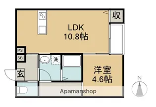 大工町アパート B棟【106号室】の間取り