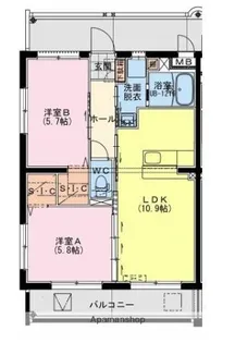 MARINE ROAD【301号室】の間取り