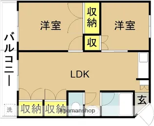 ニューレジデンス松和【702号室】の間取り