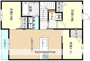 アルカディア祇園Ⅱ【201号室】の間取り