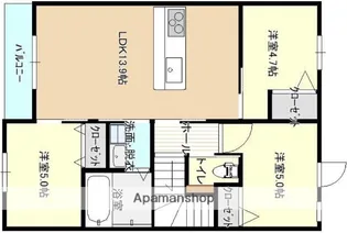 アルカディア祇園Ⅱ【202号室】の間取り