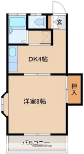 第2コーポ川越【101号室】の間取り