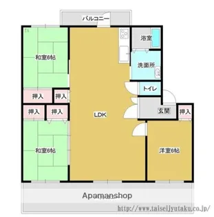 コーポ天神Ⅱ【302号室】の間取り