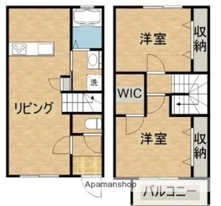 アテレーゼ下北方A棟【103号室】の間取り