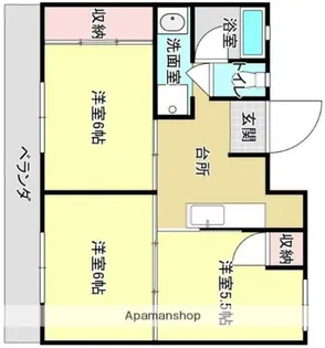 ダイニマンション江平【303号室】の間取り