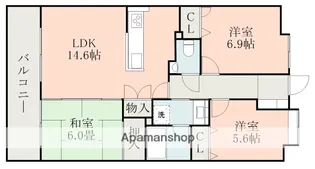 ロフティ天保山公園【6階】の間取り