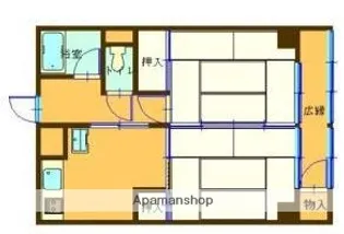 城山第二ビル【501号室】の間取り