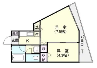ロワパレス【2階】の間取り