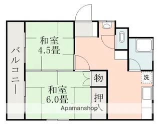 柳元マンション【2階】の間取り