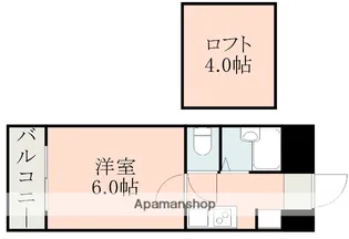 アップルハウス慶京【208号室】の間取り