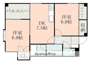 福永マンション【1階】の間取り
