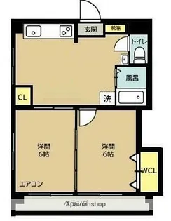 第3富山ハイツ【4階】の間取り