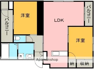 鹿児島県鹿児島市東郡元町【マンション】の間取り
