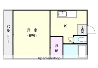 リード上本町【2階】の間取り