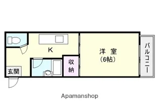 リード上本町【2階】の間取り