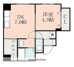 MMマンション【4階】の間取り