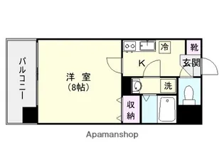 KOU TAI SHIN BUIL 西田【7階】の間取り