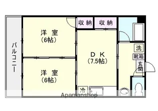 SKコーポ原良【2階】の間取り