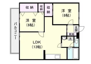 ウインズマンション【2階】の間取り