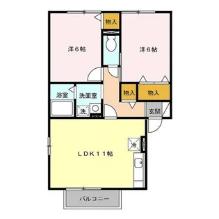 セジュール森三【2階】の間取り