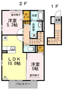 クリエイティブ B棟【2階】の間取り