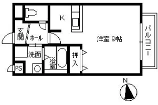 ヒルズハウス坂之上【102号室】の間取り
