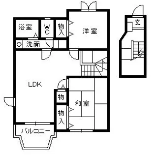 グリーンゴーバル宮内B【2階】の間取り