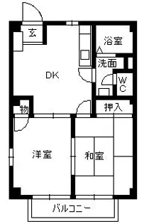 フォレット千代【2階】の間取り